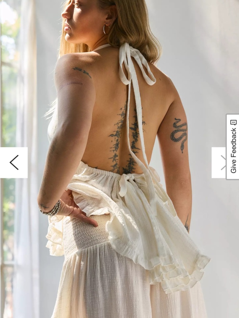 Worn once Urban Outfitters Blue and Cream Halter Floral Maxi Jumpsuit - Picture 3 of 4